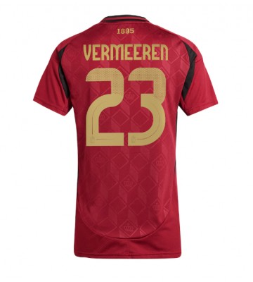 Belgien Arthur Vermeeren #23 Hemmatröja Kvinnor EM 2024 Kortärmad